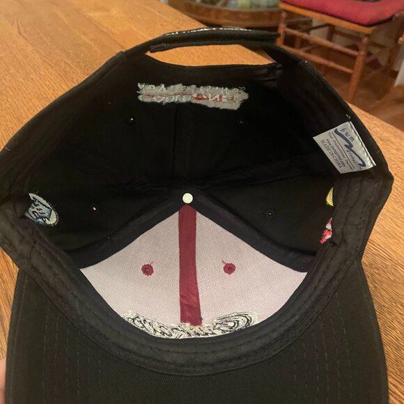 Men's Idaho Falls Chukars Red/Black Hook and Loop Baseball Hat Cap - Picture 9 of 10